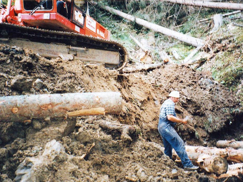 Forstwegebau 1991 Bau des Meßnerweges